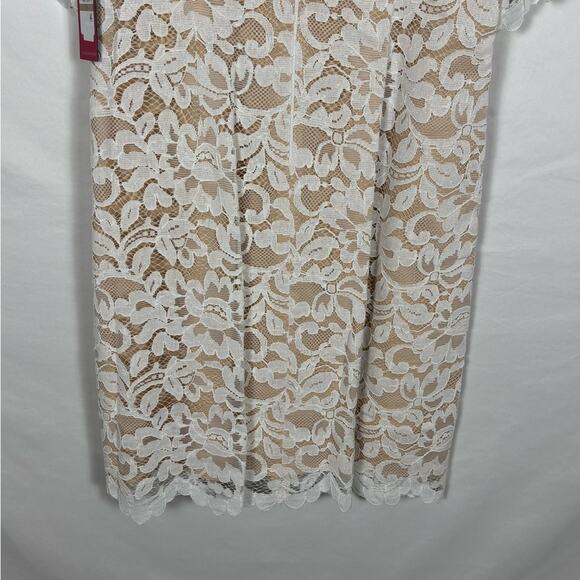NWT Vince Camuto White & Ivory Lace Dress- Size 12 - Picture 15 of 16